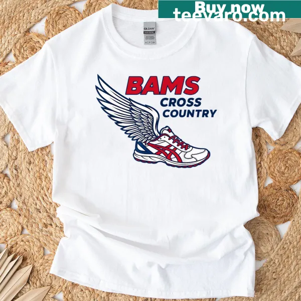 Bold typography Cross Country t-shirt celebrating runners