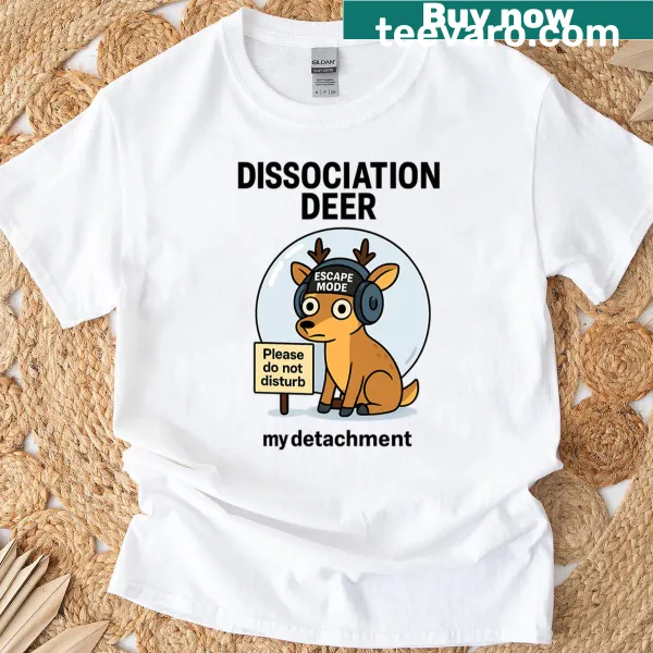 Whimsical t-shirt with a deer in a bubble design