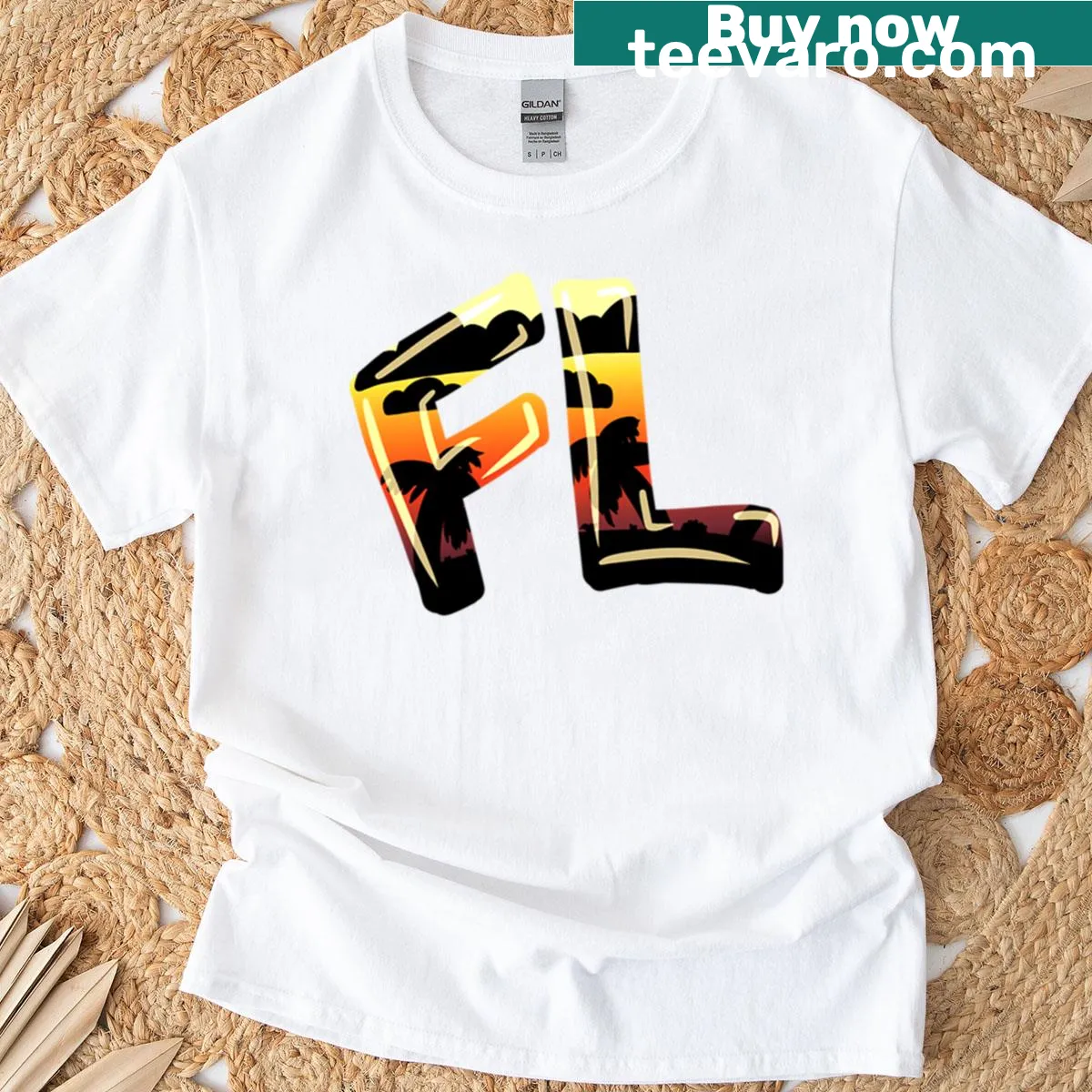 Fun palm tree graphic shirt for outdoor lovers — on a men's t-shirt