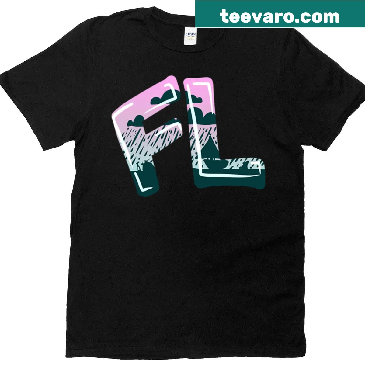 Minimalist rain-themed t-shirt with simple graphic — on a men's t-shirt