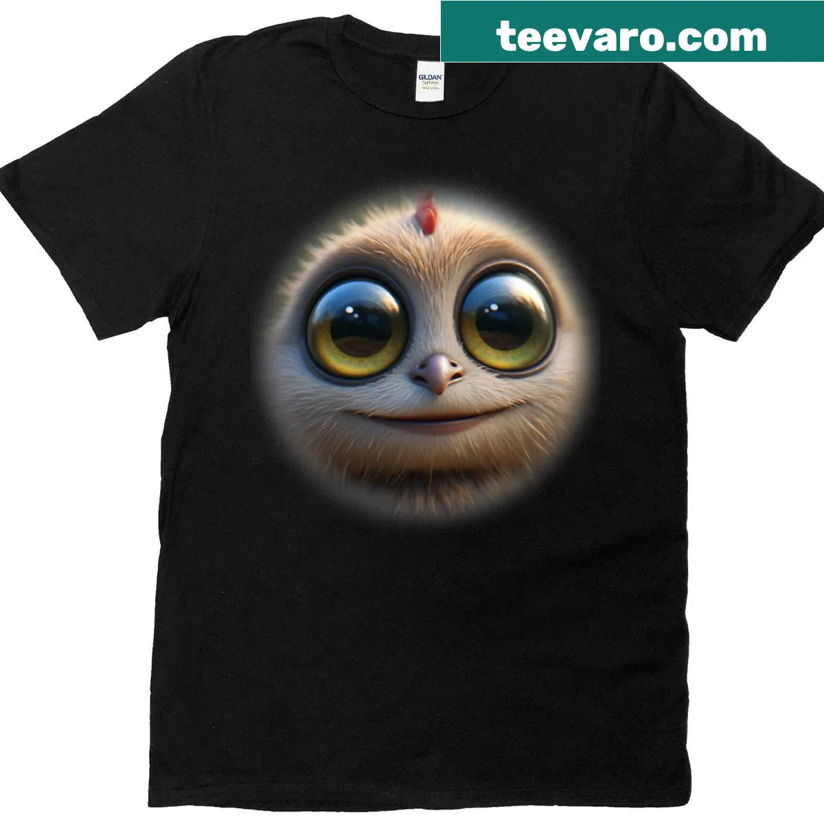Cute cartoon Fluffball Of Joy t-shirt featuring an adorable pet design — on a men's t-shirt