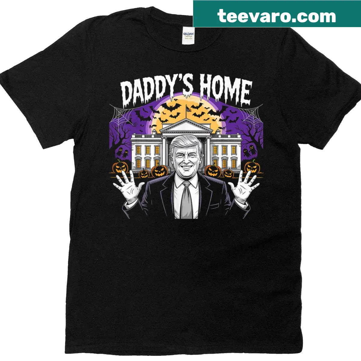 Funny patriotic Halloween shirt for dads — on a men's t-shirt