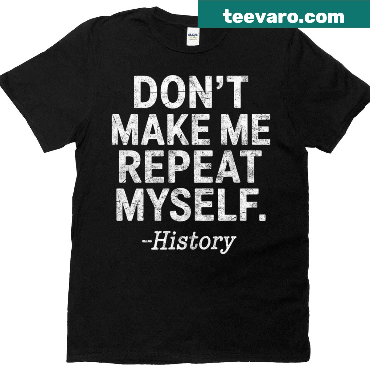 Humorous T-shirt for history teachers with a funny quote. — on a men's t-shirt