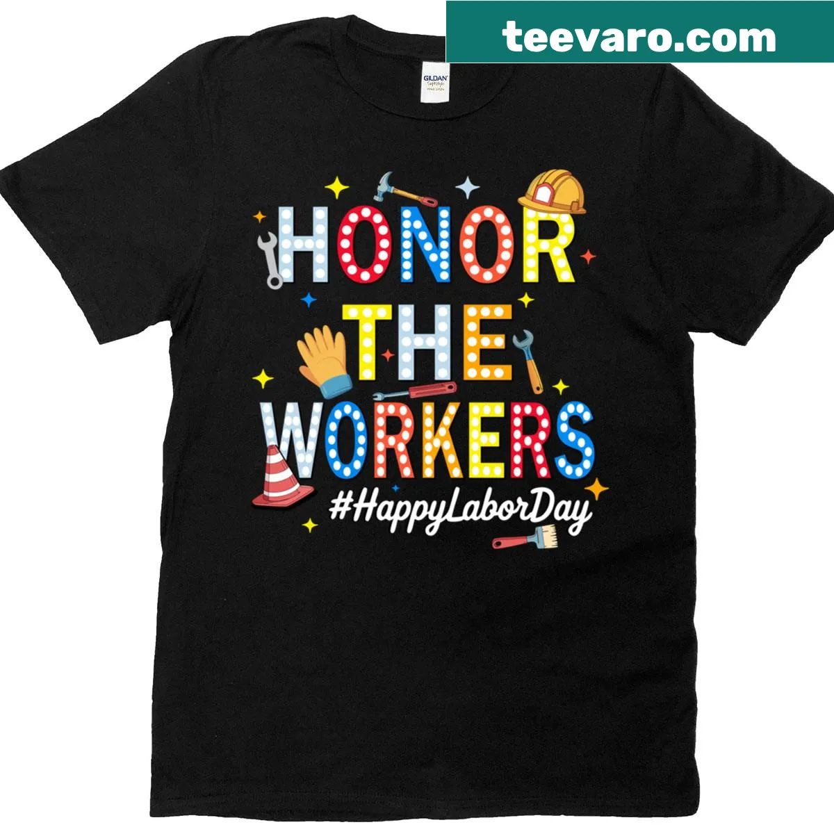 Funny retirement T-shirt with 'Glory To The Workers' slogan — on a men's t-shirt