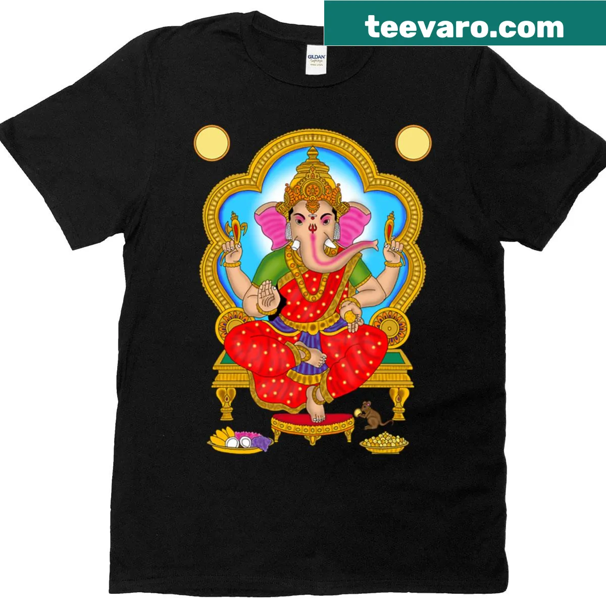 Funny cartoon t-shirt about God's timing and wifi speed — on a men's t-shirt