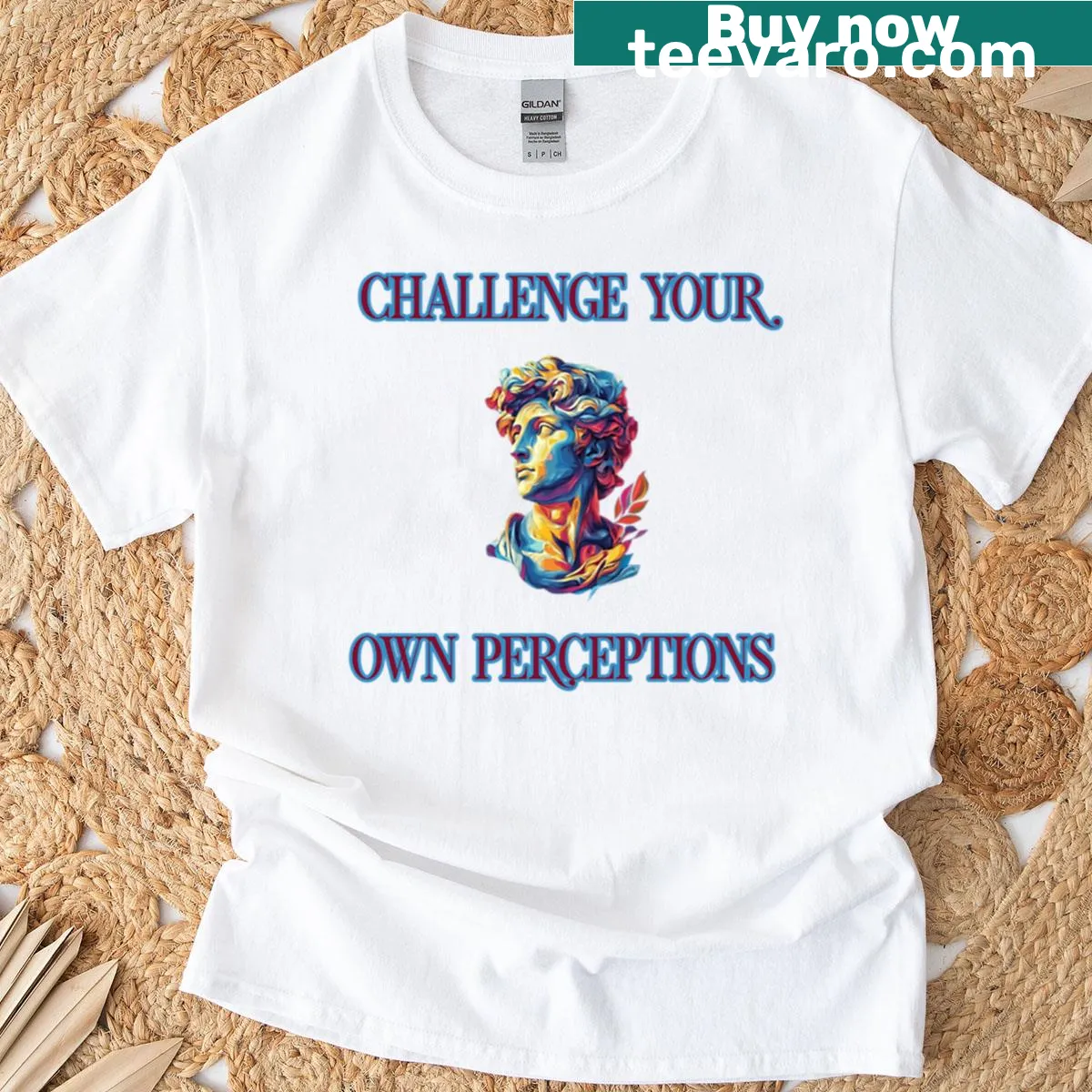 Inspirational Growth Mindset graphic t-shirt — on a men's t-shirt