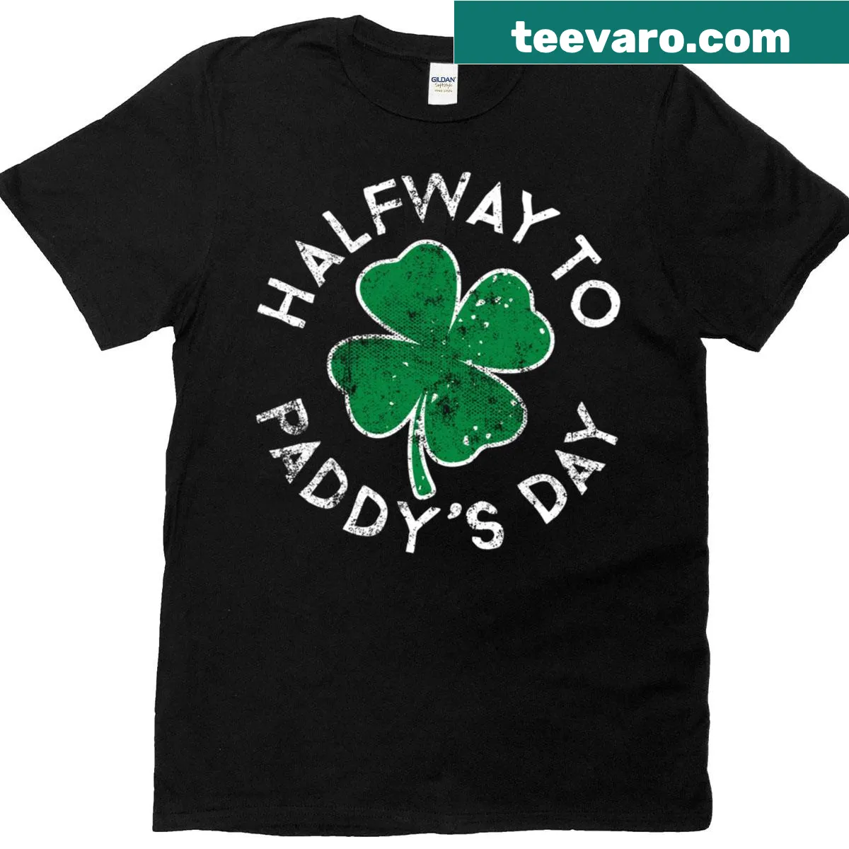 Distressed vintage St. Patrick's Day t-shirt with funny text — on a men's t-shirt
