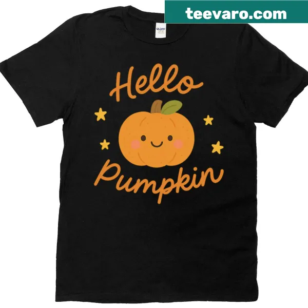Cute pumpkin illustration Halloween shirt for kids