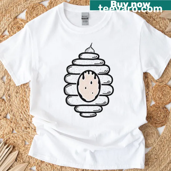 Bee hive graphic t-shirt with black outline design