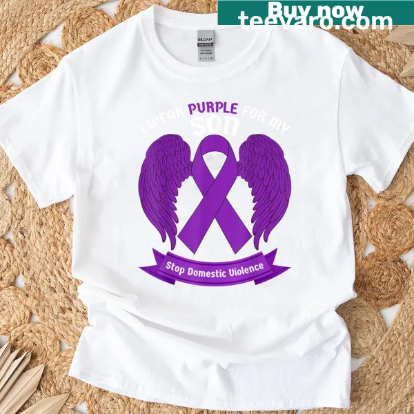 Awareness T-shirt with a message for domestic violence support and advocacy
