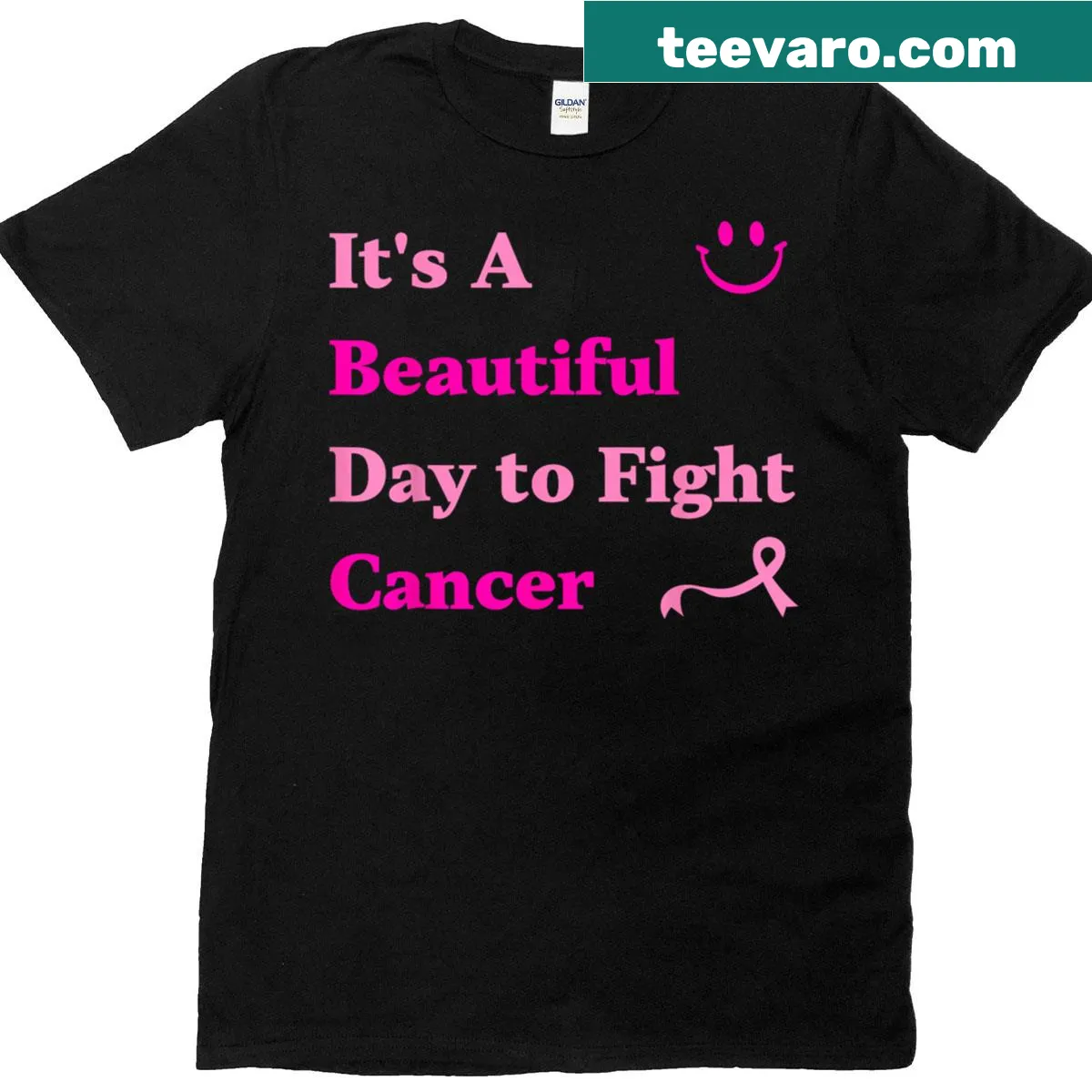 Inspirational breast cancer awareness shirt for women with motivational text — on a men's t-shirt