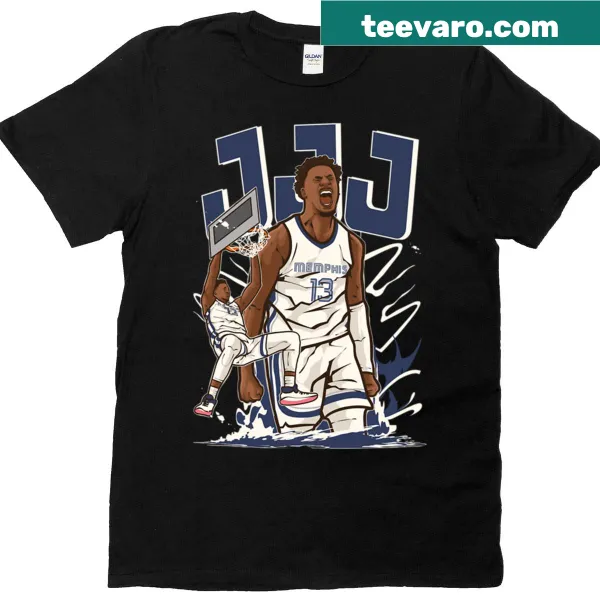 Cartoon design of Jaren Jackson Jr in action