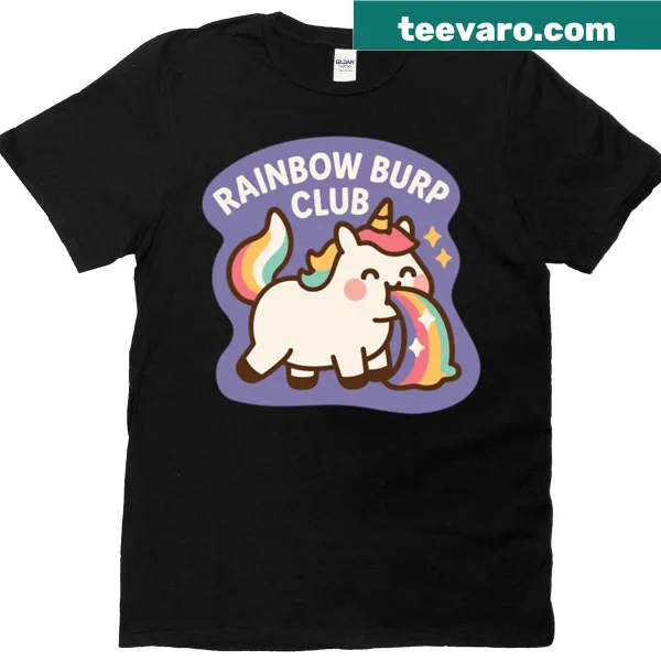 Kawaii unicorn graphic with funny burp design