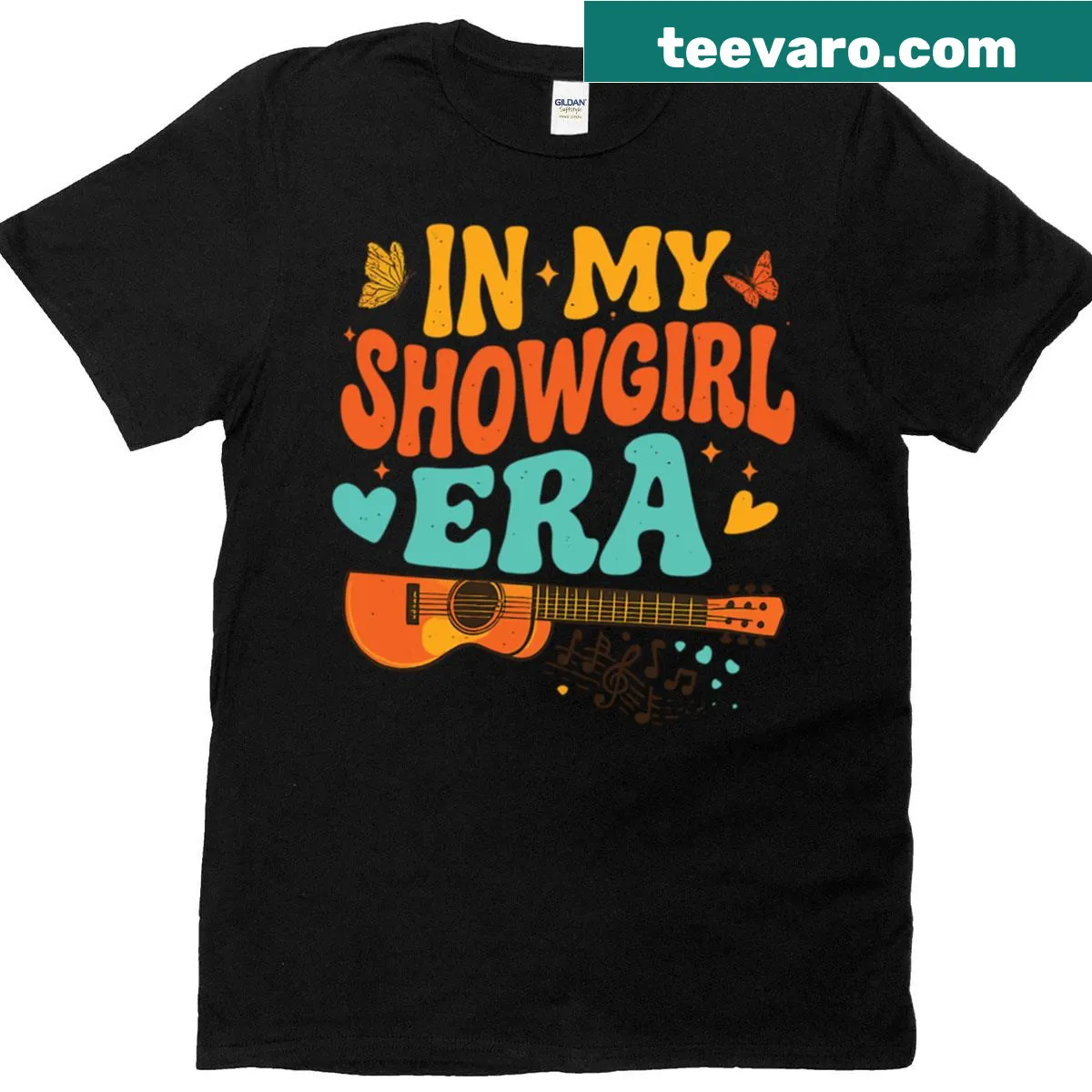 Typography shirt celebrating the life of a showgirl in motherhood — on a men's t-shirt