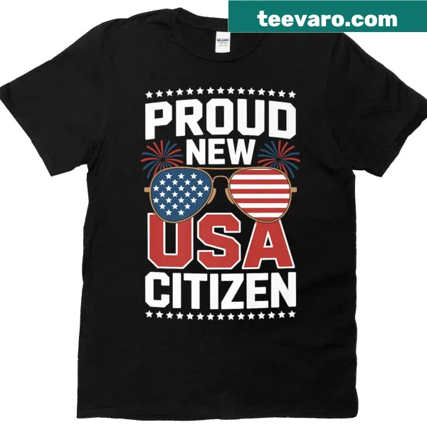 Proud shirt for new U.S. citizens with the phrase 'New American'