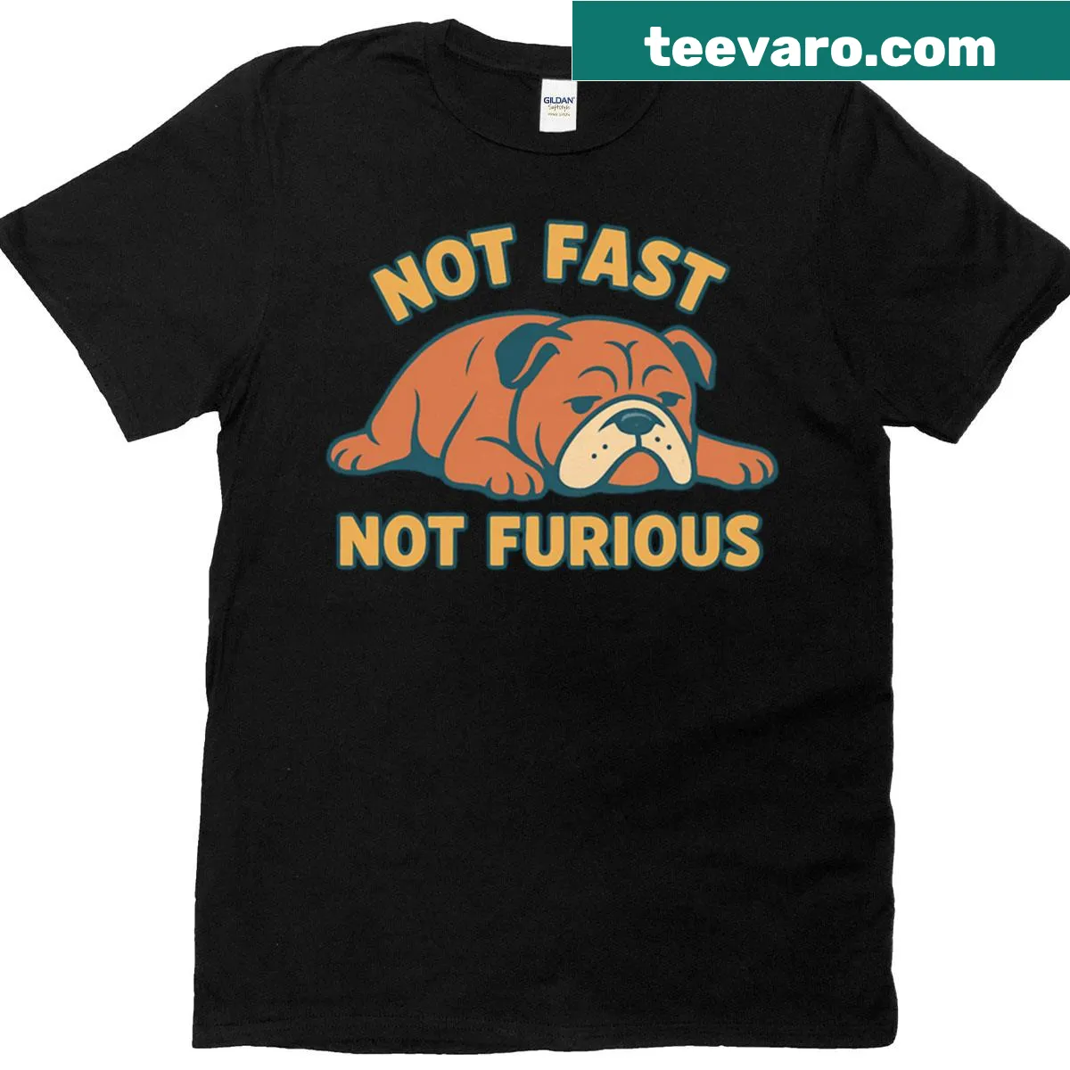Quirky quote T-shirt with a humorous 'Not Fast Not Furious' design — on a men's t-shirt