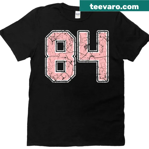 Jersey-style T-shirt with number 84 print