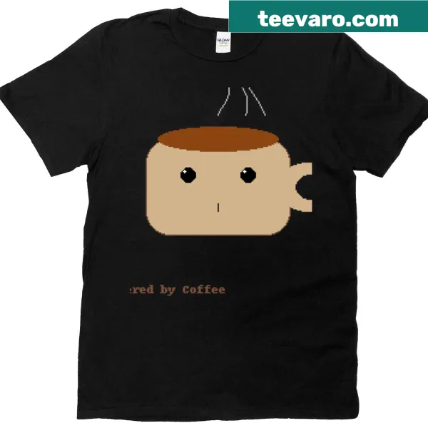 Cute cartoon mug design with coffee saying on T-shirt