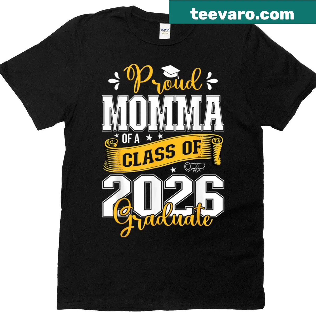 Proud mom T-shirt celebrating a Class of 2026 graduate — on a men's t-shirt