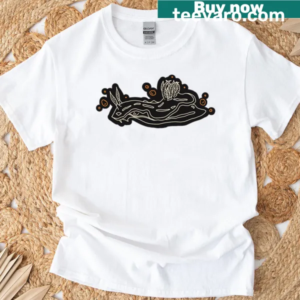 Playful t-shirt featuring a whimsical sea slug illustration