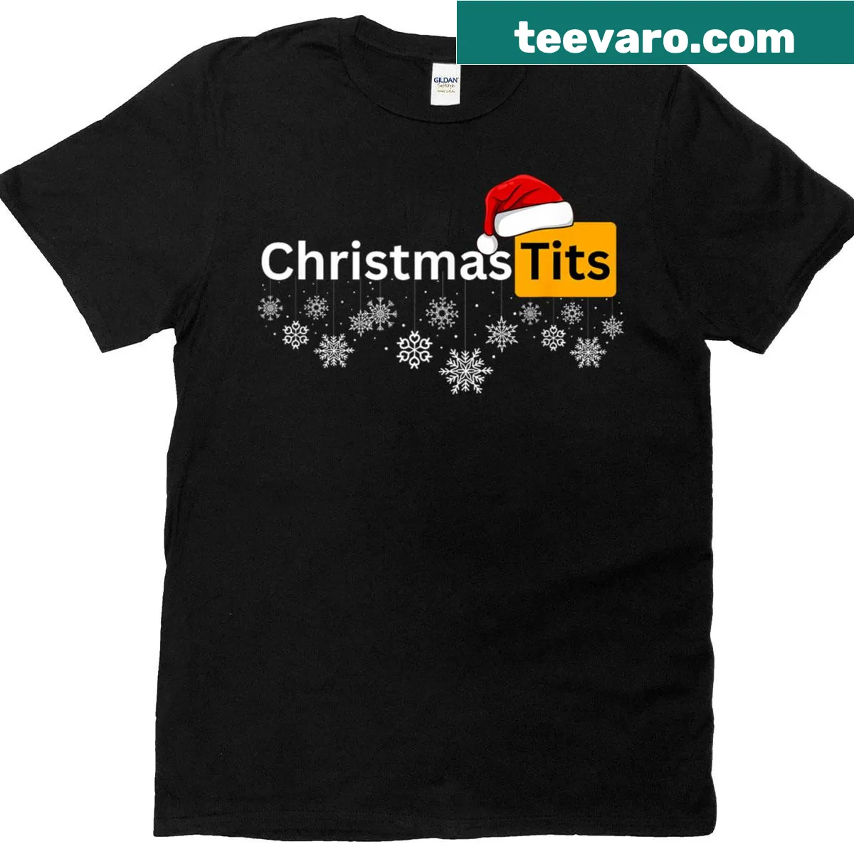 Funny Christmas themed graphic shirt with humorous design — on a men's t-shirt