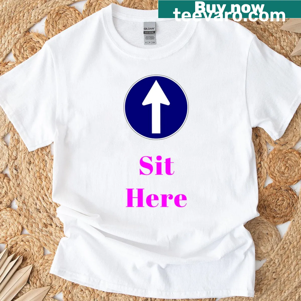 Minimalist shirt with a simple silhouette design — on a men's t-shirt