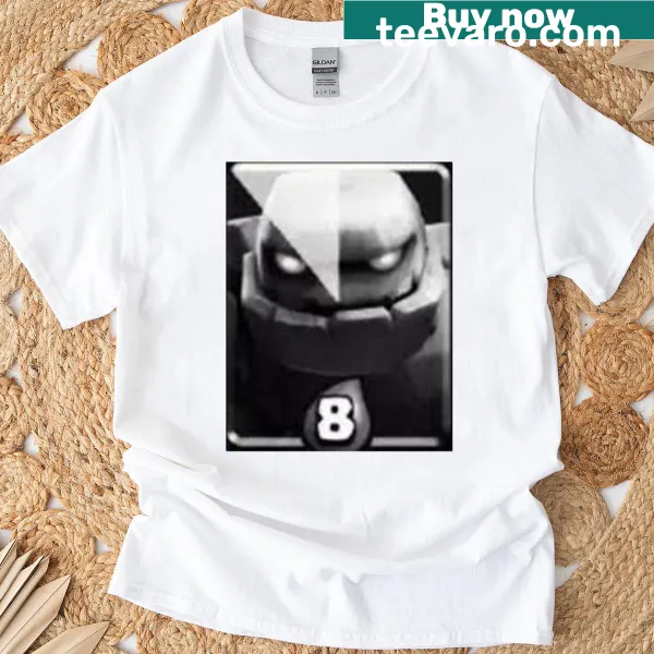 Illustration of a sneaky golem peeking out of a pocket on a t-shirt.