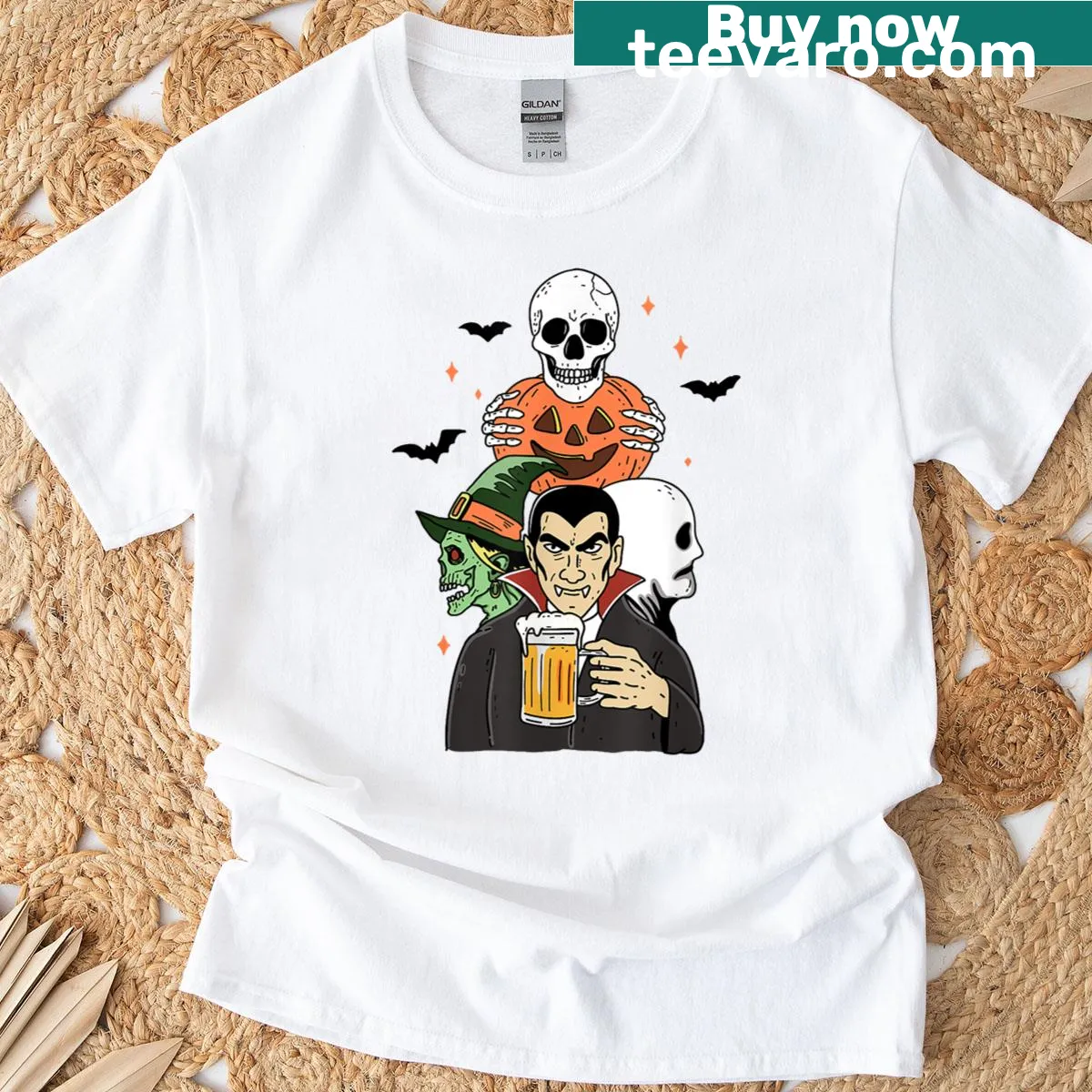 Playful Halloween Squad design on t-shirt for group celebrations — on a men's t-shirt