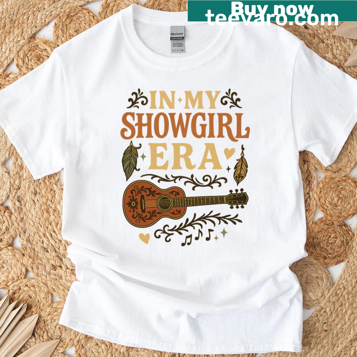 Funny showgirl-themed t-shirt with a playful slogan — on a men's t-shirt