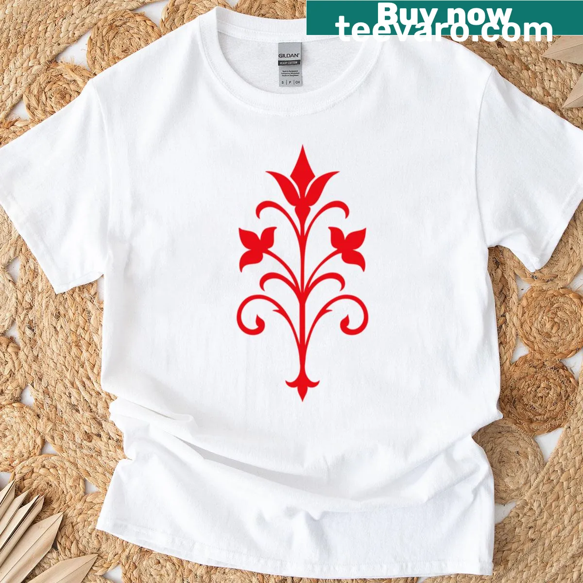 Team Obsession logo T-shirt in red for fans. — on a men's t-shirt