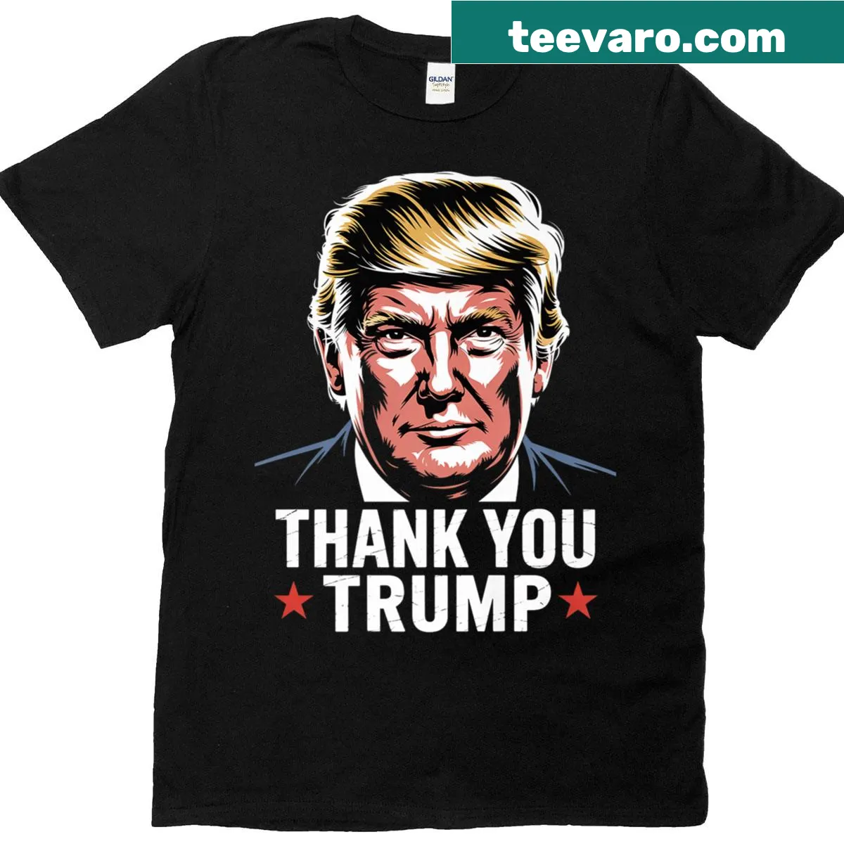 Bold 'Thank You Trump' graphic on a premium t-shirt — on a men's t-shirt