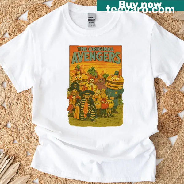 Nostalgic shirt featuring 'The Original Avengers' comic design