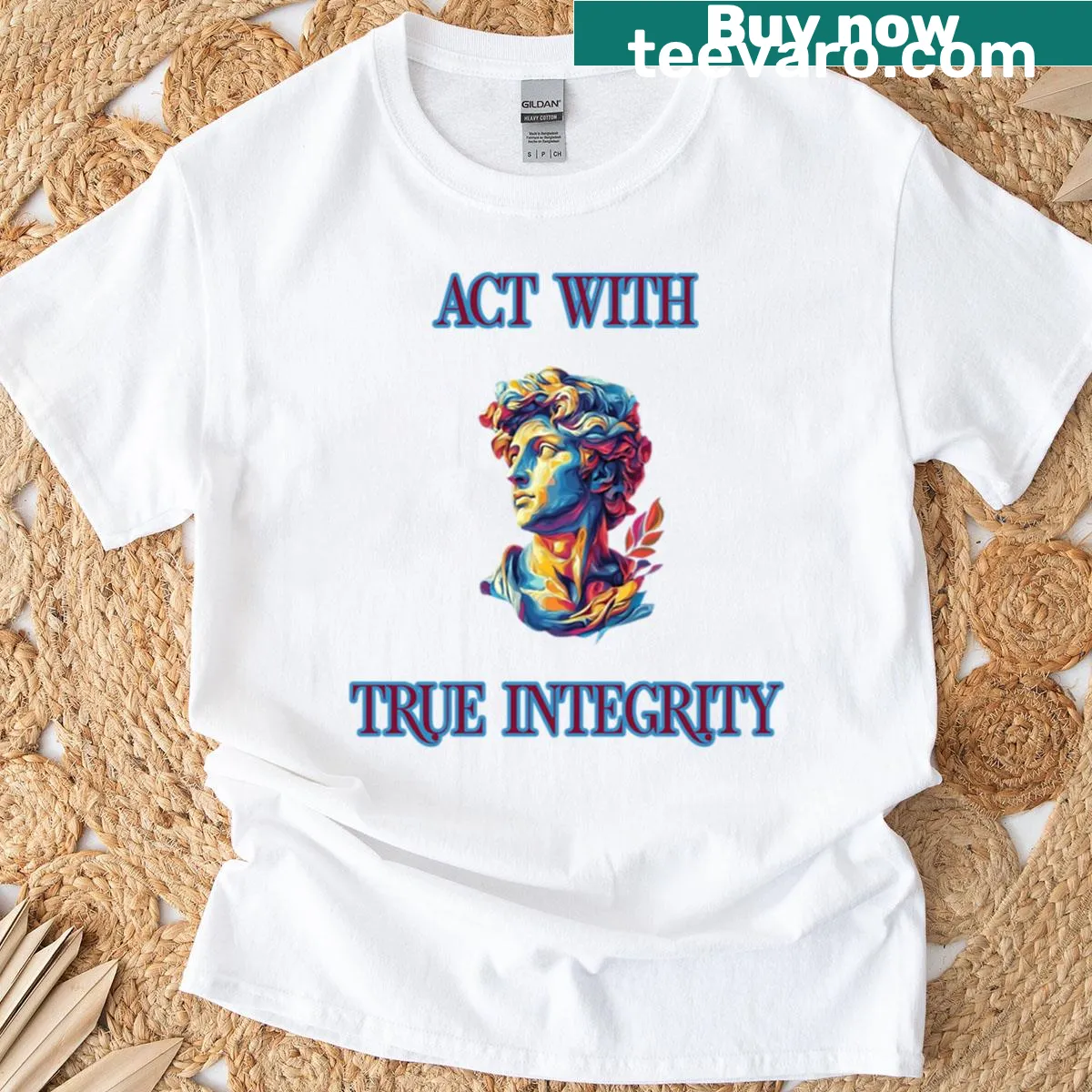 Inspirational shirt featuring the phrase 'Live With Unwavering Honesty' in stylish typography. — on a men's t-shirt