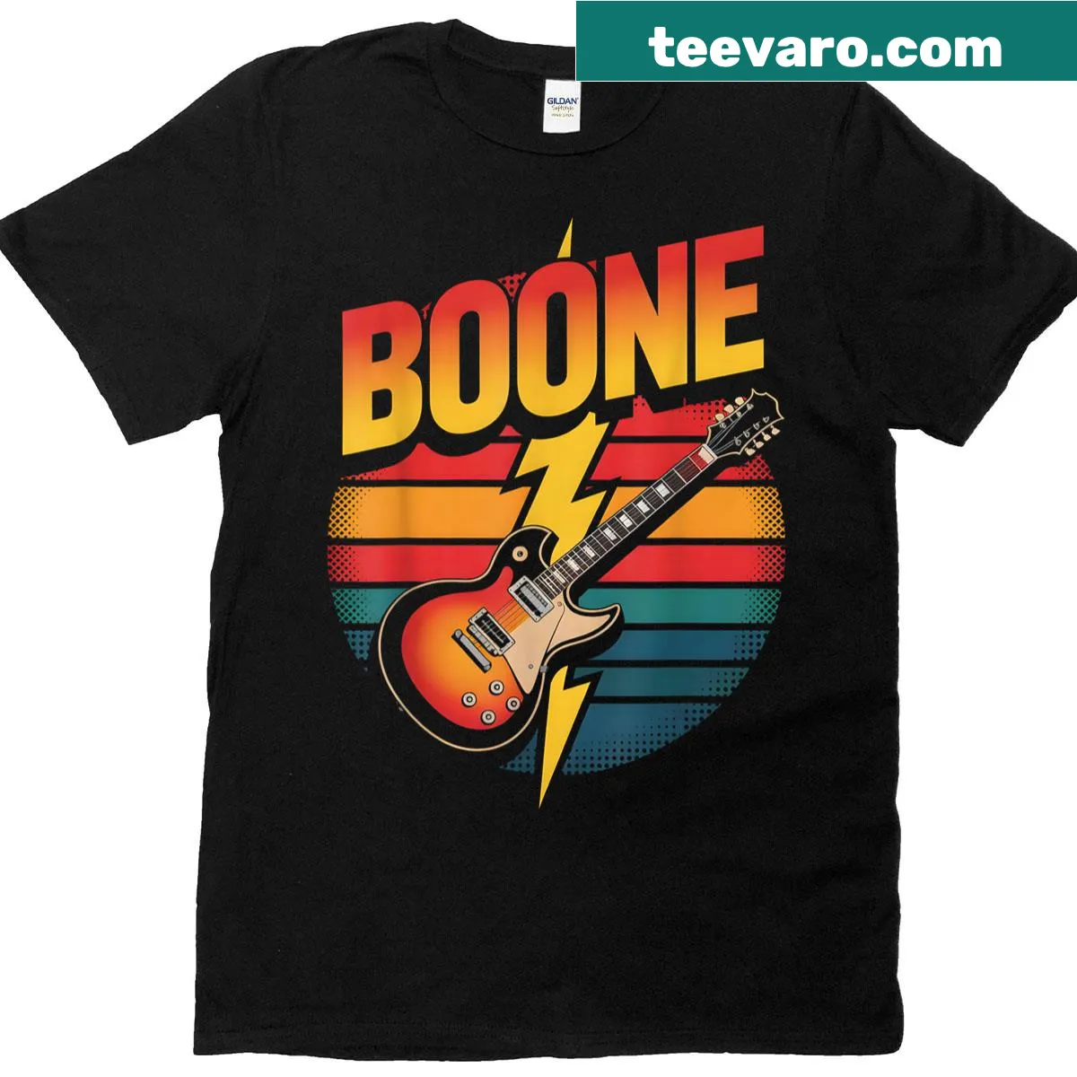 Vintage distressed t-shirt celebrating the name Boone in retro style. — on a men's t-shirt