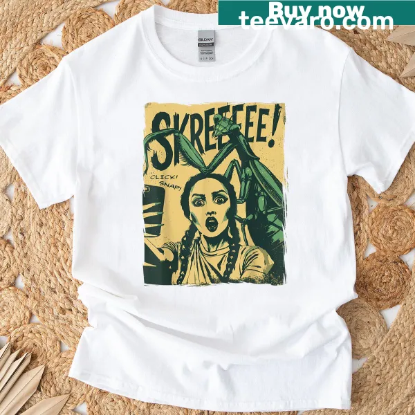 Vintage horror comic monster t-shirt with selfie design