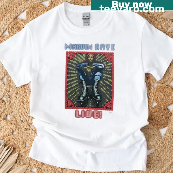 Vintage Marvin Gaye live graphic T-shirt for music lovers