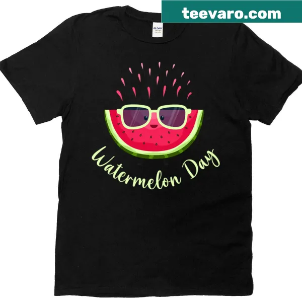 T-shirt featuring playful watermelon slice graphic