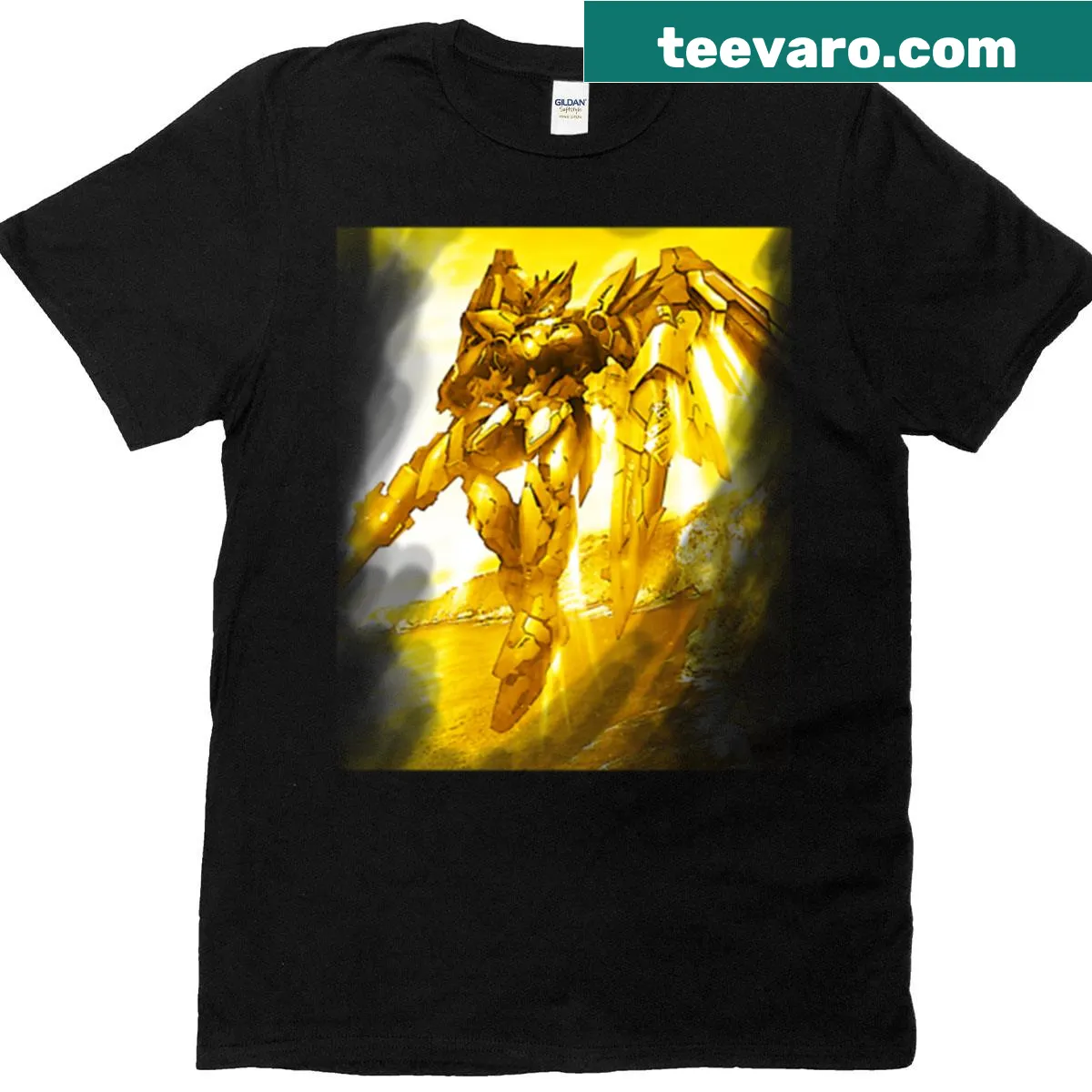 Gundam Wing Zero graphic design on a t-shirt — on a men's t-shirt