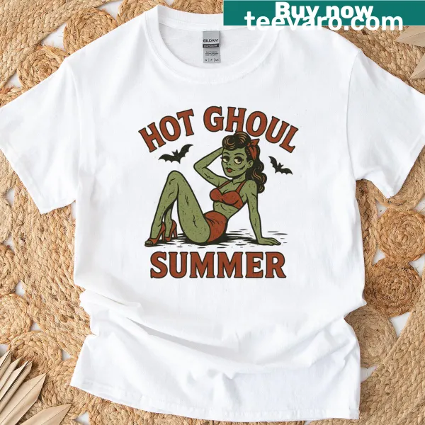 Funny Halloween t-shirt with ghoul graphic for summer vacations