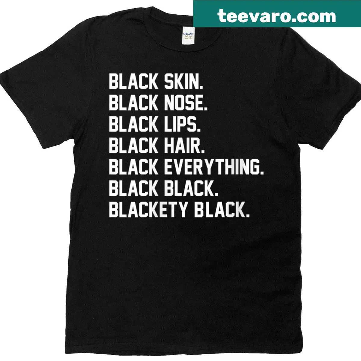 Typography design celebrating black beauty on women's T-shirt — on a men's t-shirt