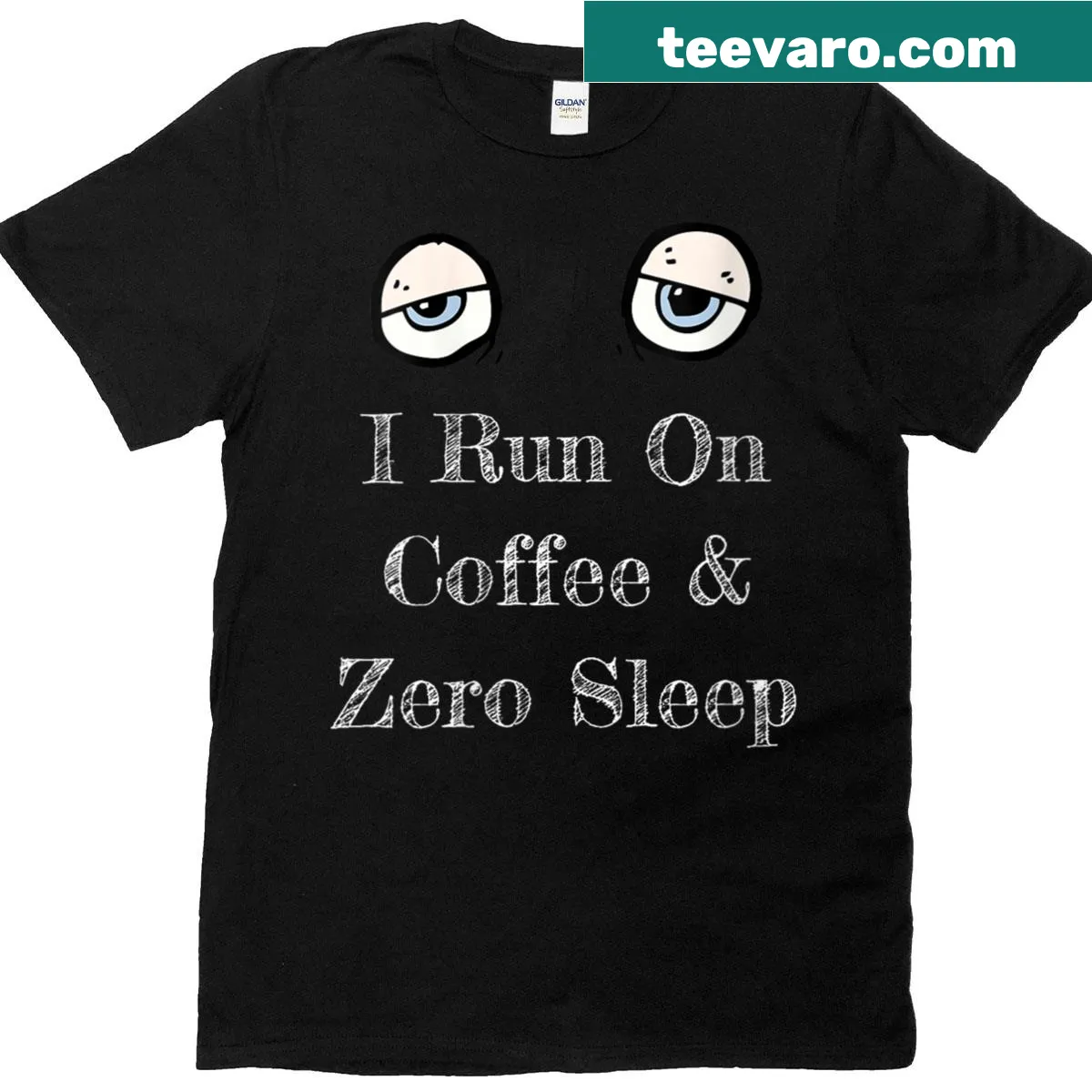 Sarcastic coffee quote t-shirt for coffee lovers — on a men's t-shirt