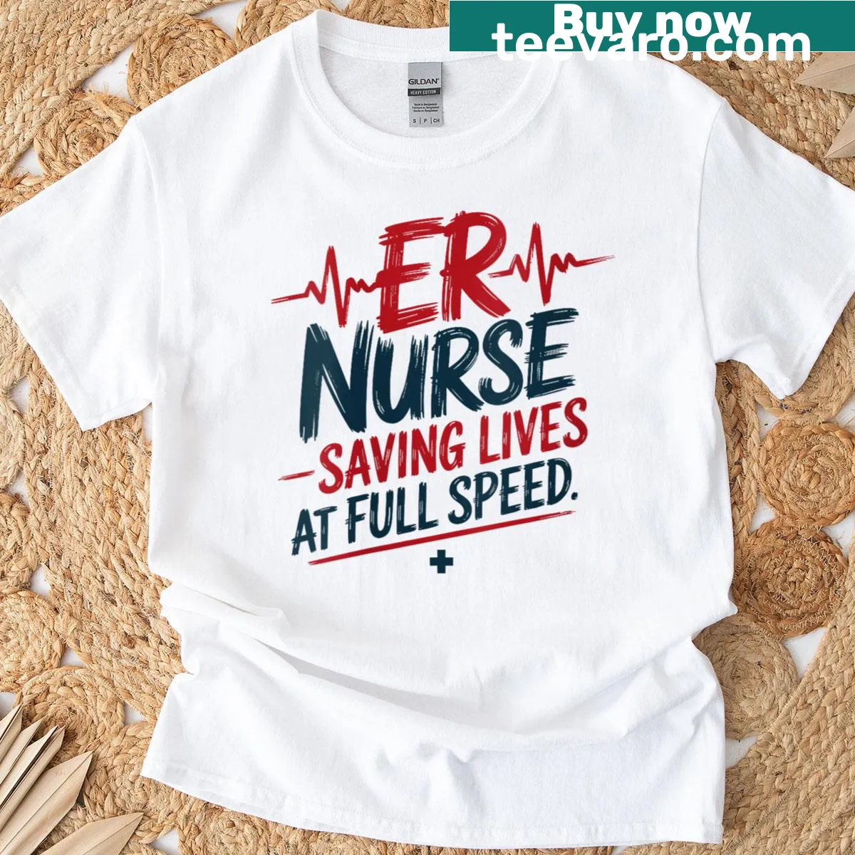 Nurse appreciation t-shirt with heartfelt typography for medical professionals — on a men's t-shirt