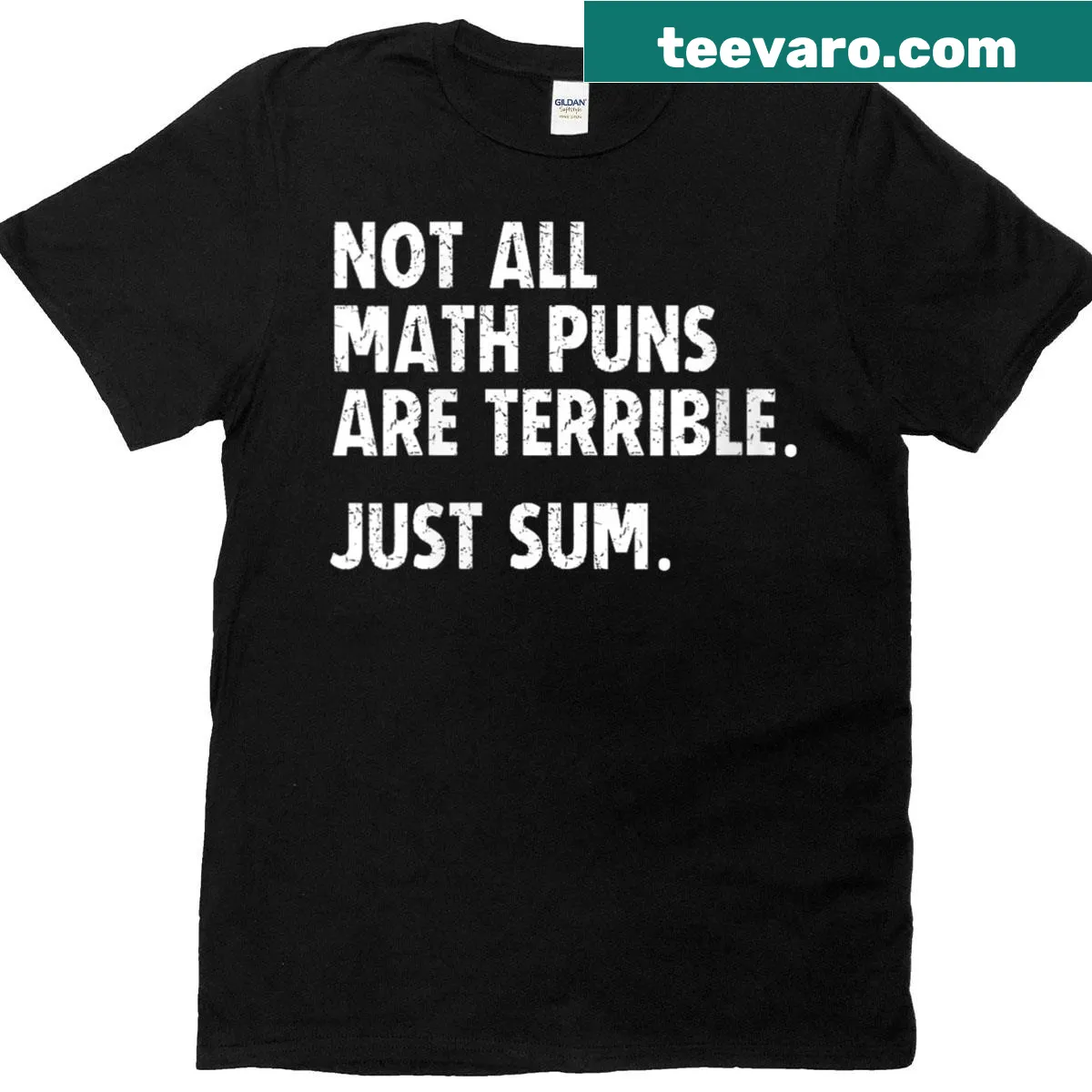 Witty text graphic about math puns on a women’s tee. — on a men's t-shirt