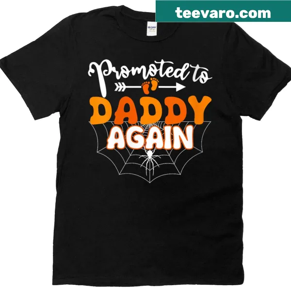 Sentimental t-shirt announcing promotion to daddy with Halloween theme