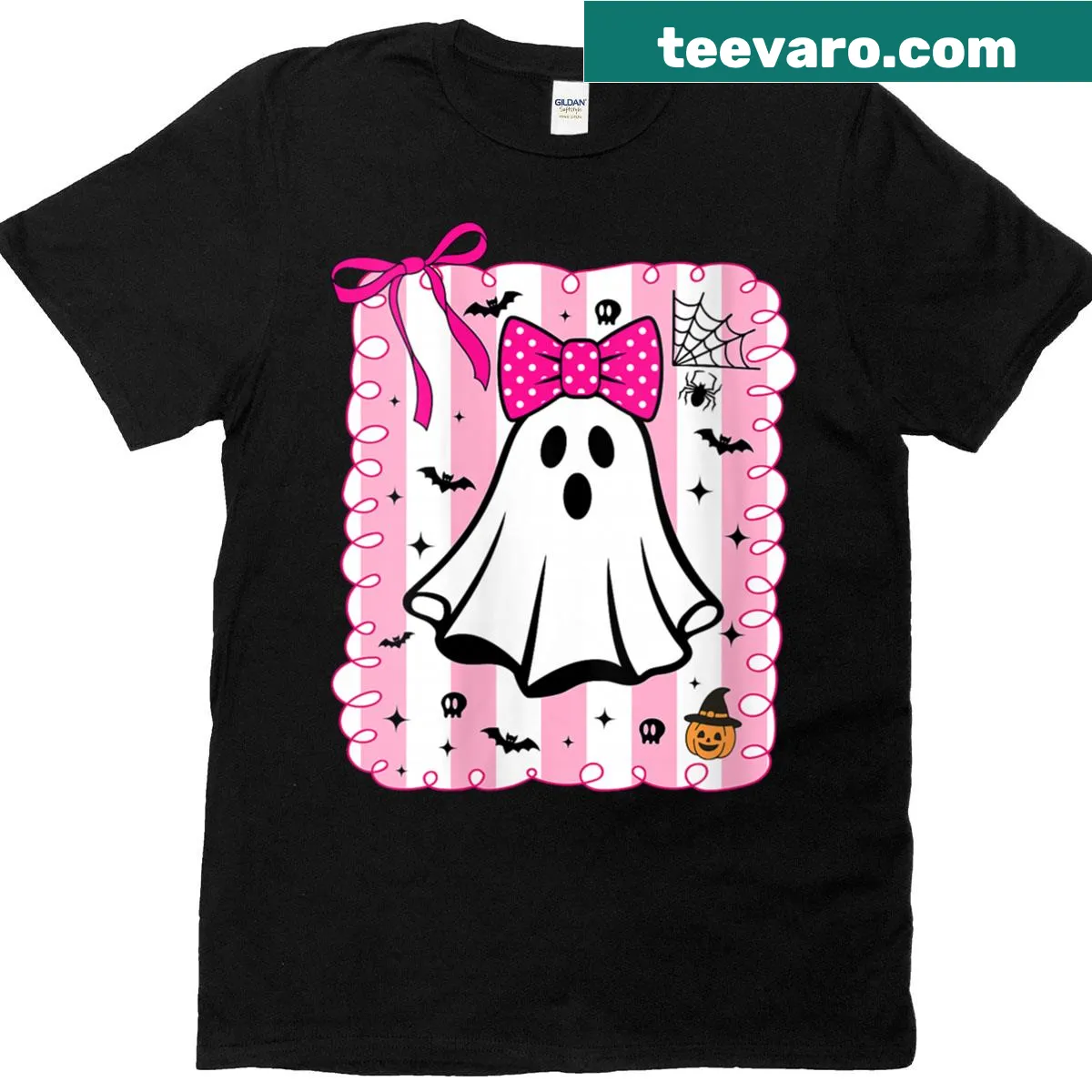 Cute ghost design for Halloween on a women's shirt. — on a men's t-shirt
