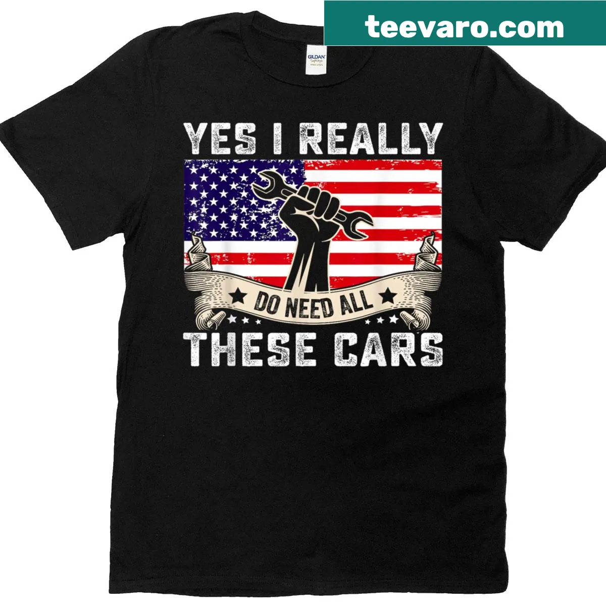 Funny mechanic T-shirt with humorous car message — on a men's t-shirt