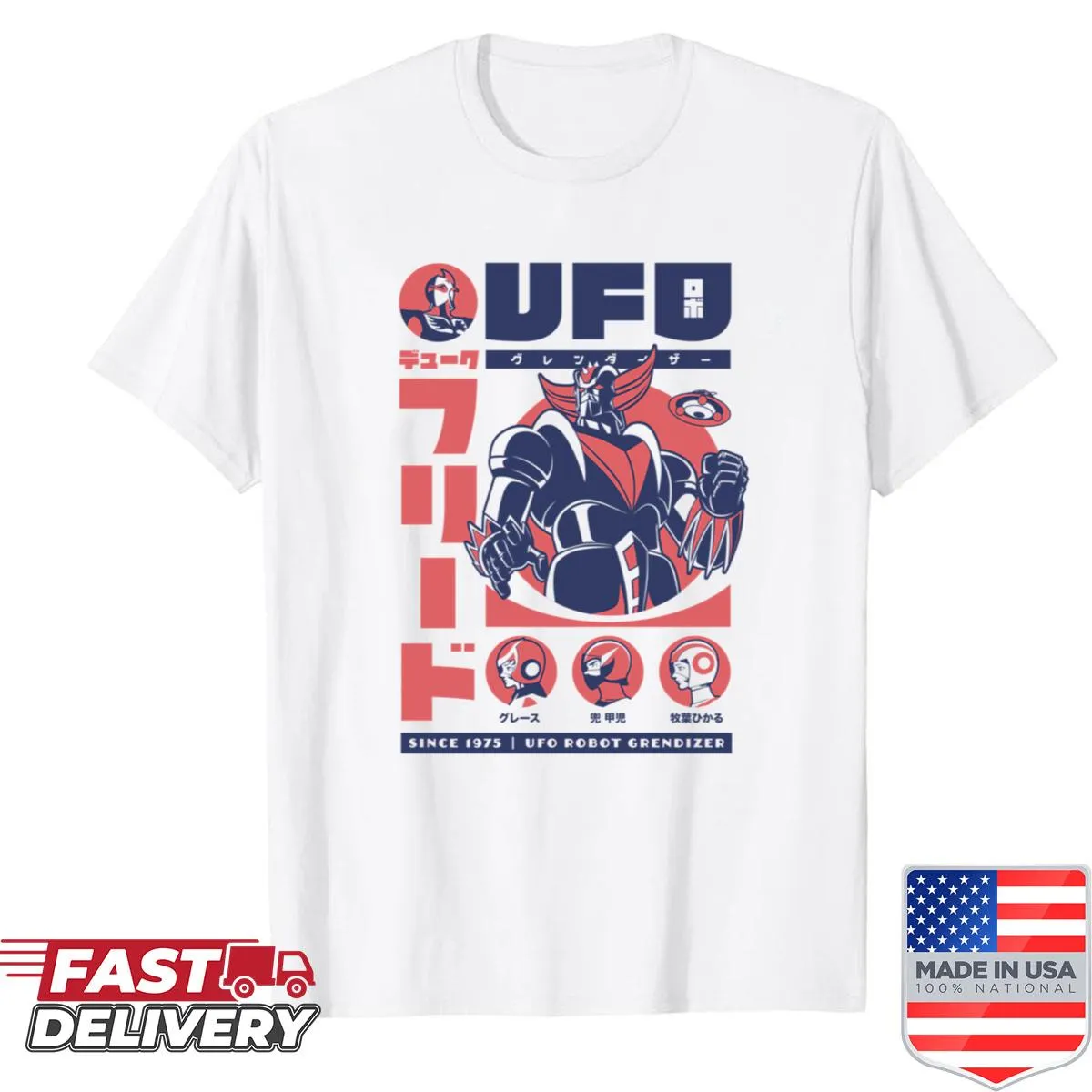 Retro Grendizer shirt featuring nostalgic anime imagery
