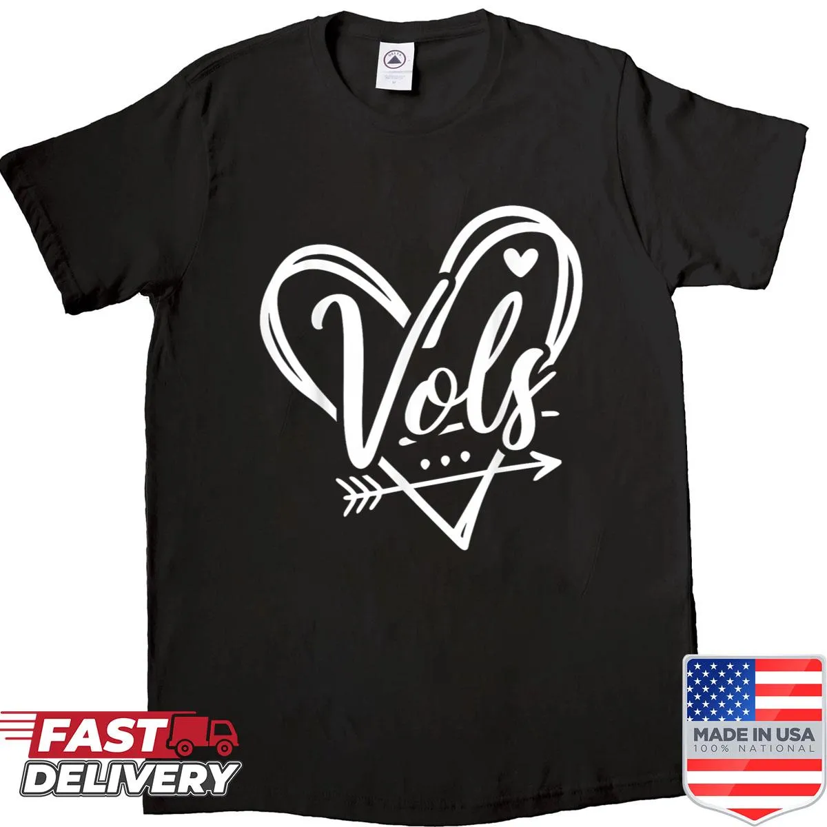 Heart graphic shirt celebrating 90s Vols fandom