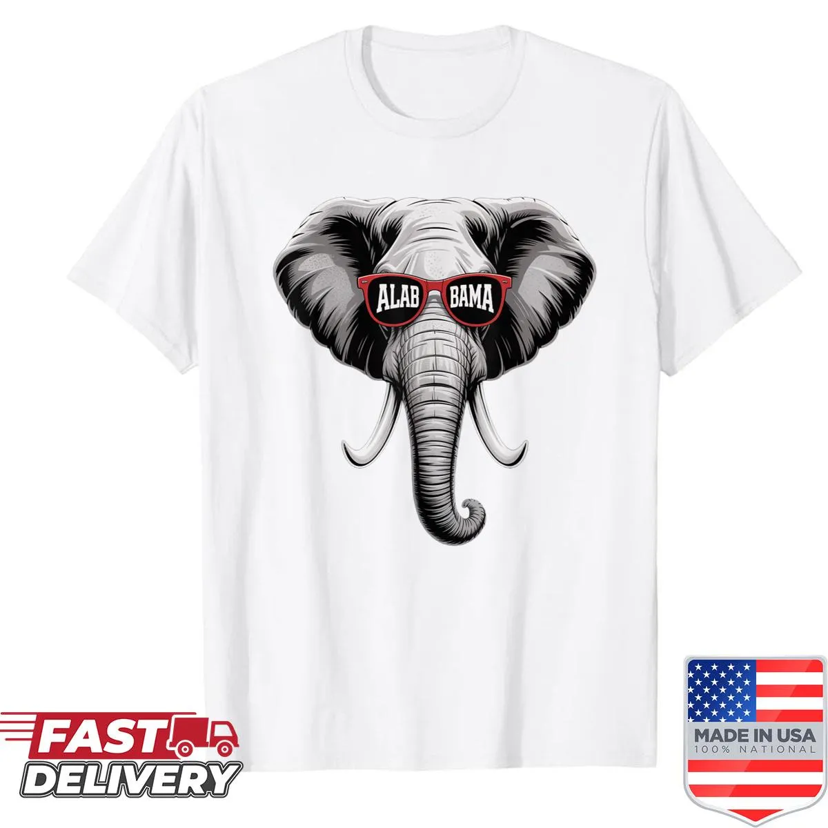 Vintage elephant graphic shirt featuring Alabama Al