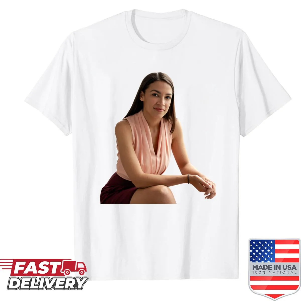Shirt featuring a stylish photo of Alexandria Ocasio-Cortez